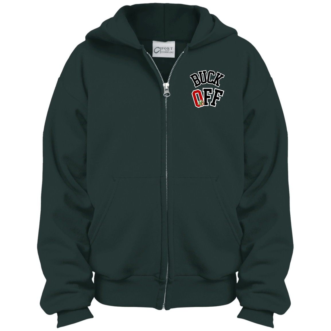 BUCKOFF Ohio State Youth Full Zip Hoodie