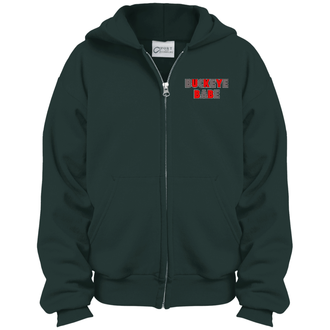 BUCKBABE Ohio State Youth Full Zip Hoodie