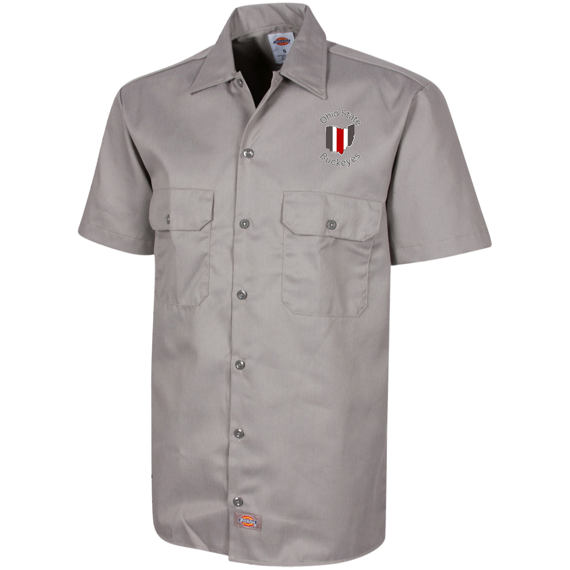 BUCKOHIO Ohio State Dickies Men's Short Sleeve Workshirt