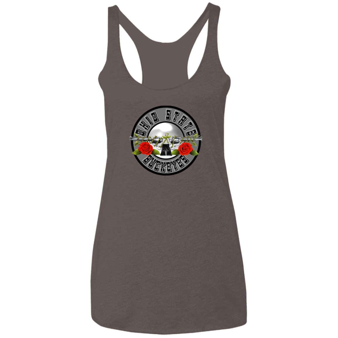 OBSESSION Ohio State Ladies' Triblend Racerback Tank