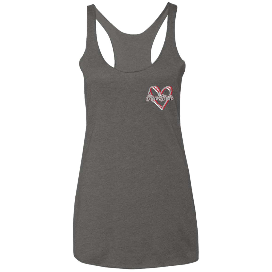 HEART Ohio State Ladies' Triblend Racerback Tank