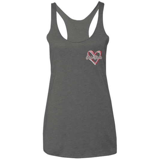 HEART Ohio State Ladies' Triblend Racerback Tank