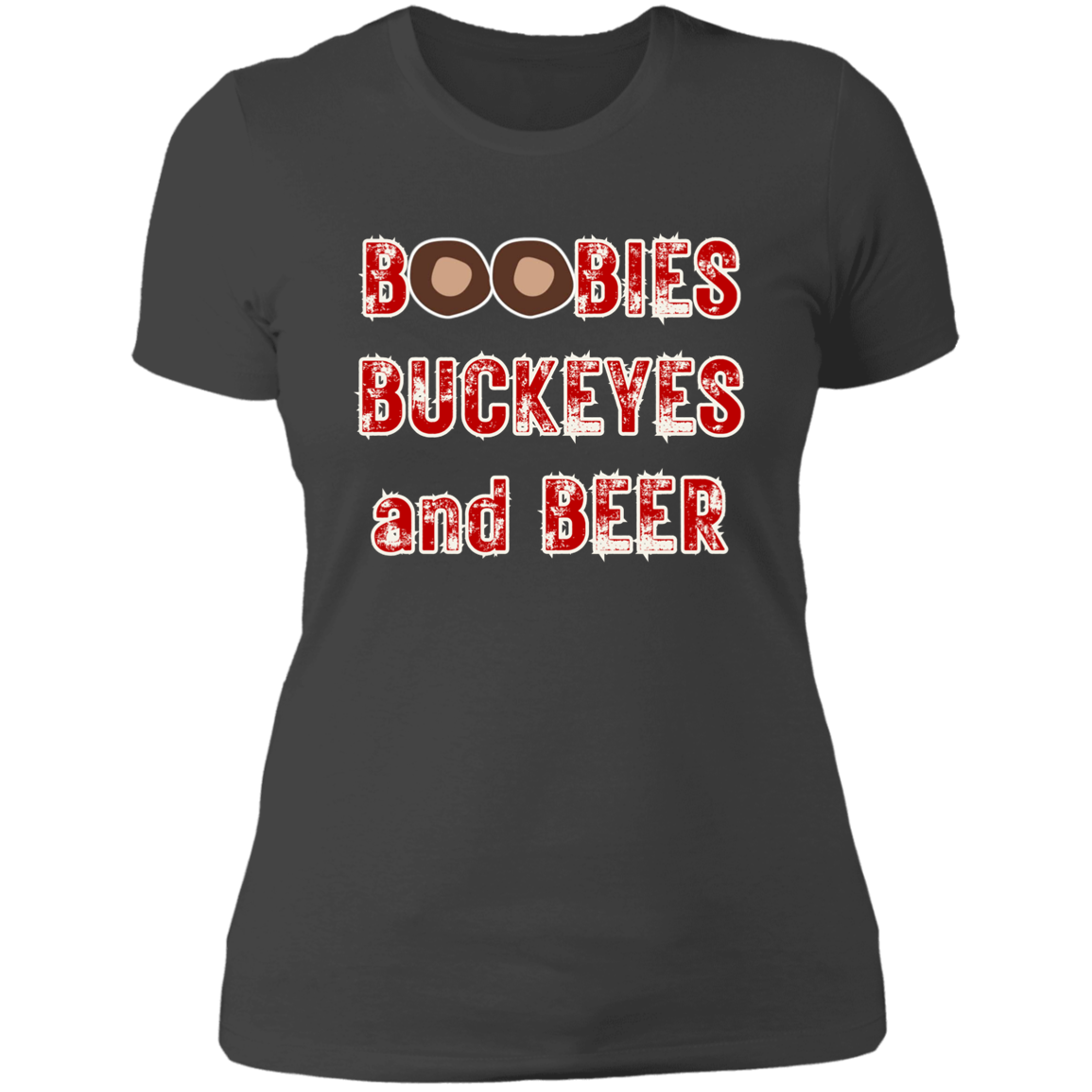 BOOBIES Ohio State Ladies' Boyfriend T-Shirt