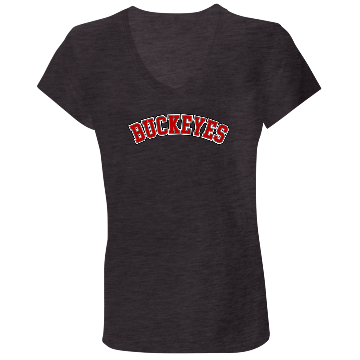 BUCKEYES Ohio State Ladies' Jersey V-Neck T-Shirt