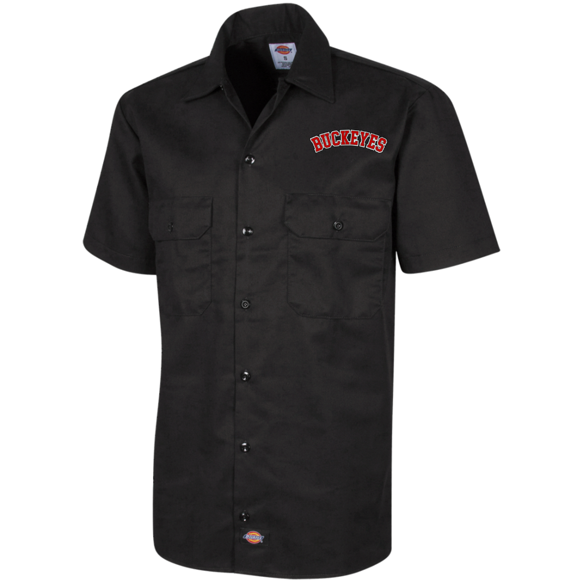 BUCKEYES Ohio State Dickies Men's Short Sleeve Workshirt