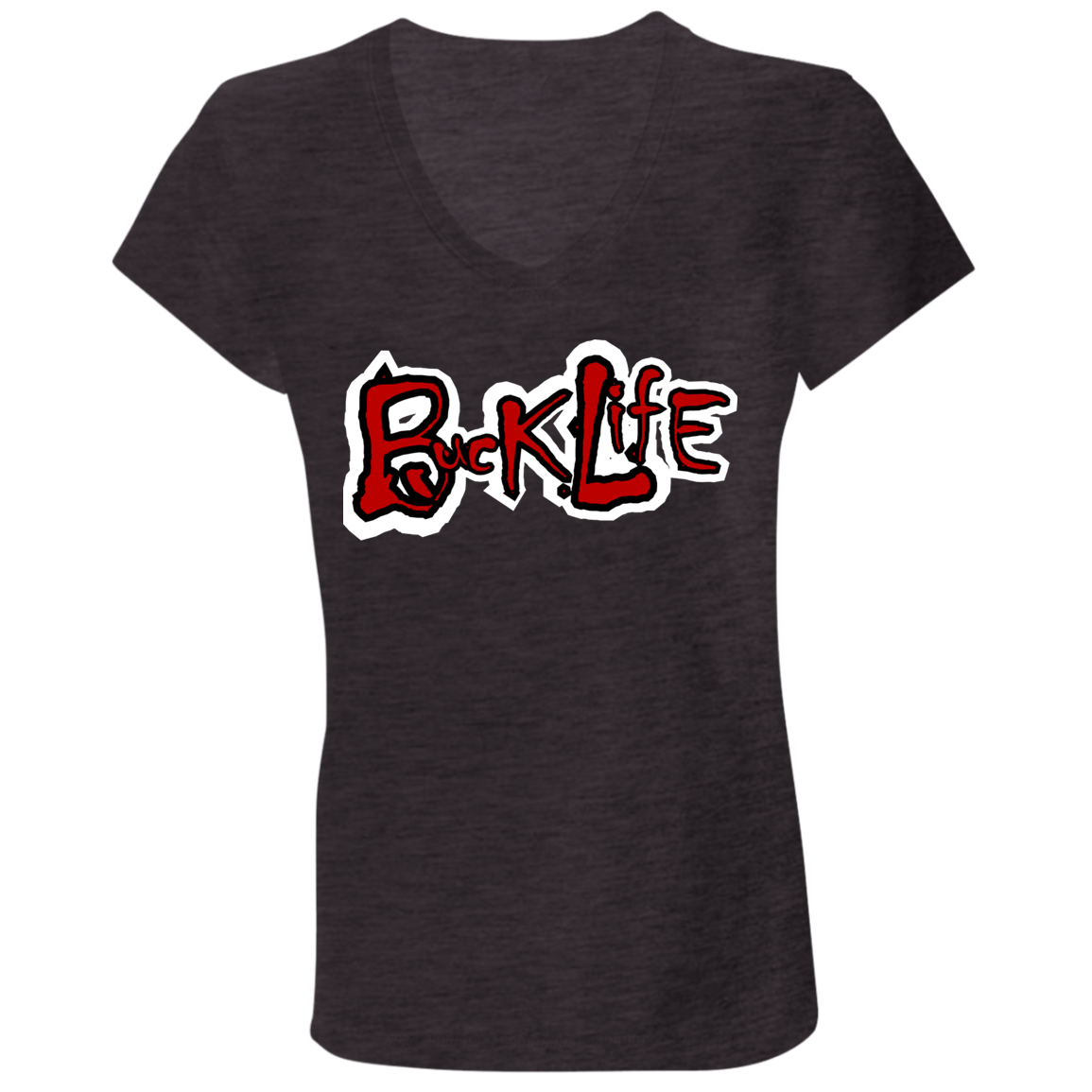 BUCK LIFE Ohio State Ladies' Jersey V-Neck T-Shirt