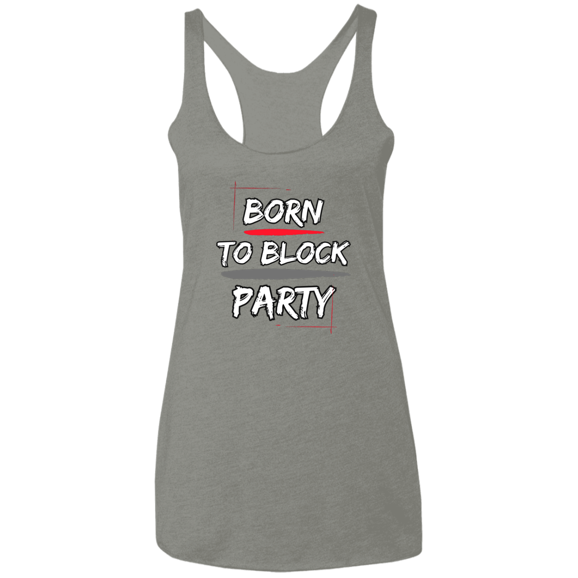 BLOCKPARTY Ohio State Ladies' Triblend Racerback Tank