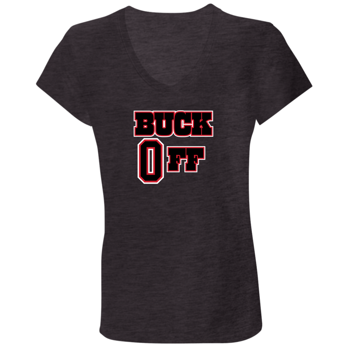 BUCKOFF Ohio State Ladies' Jersey V-Neck T-Shirt