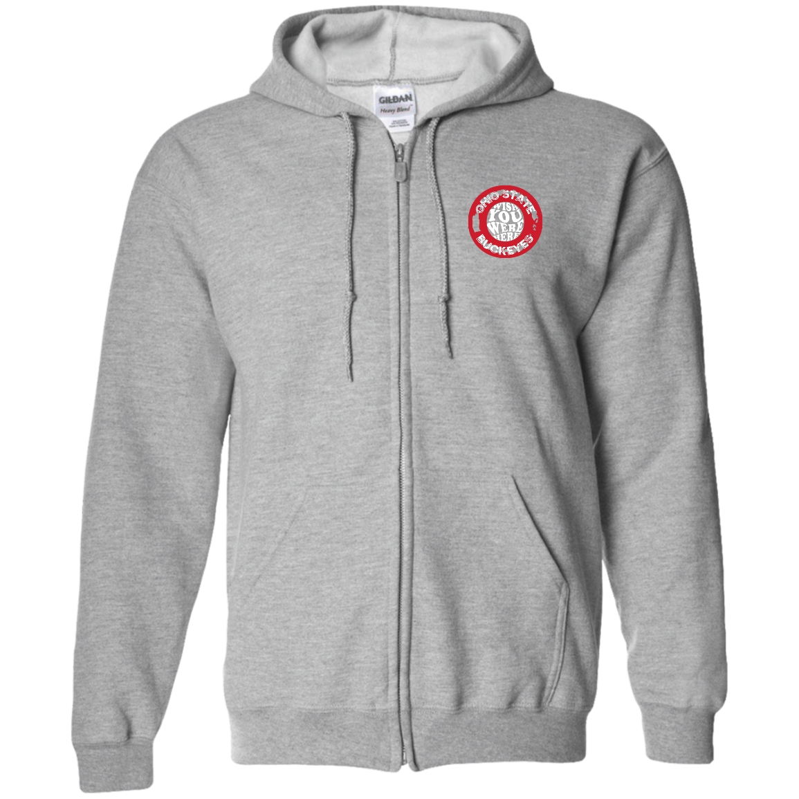 WISH Ohio State Zip Up Hooded Sweatshirt