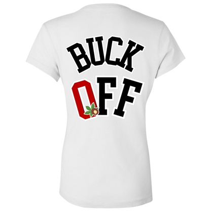 BUCK OFF Ohio State Ladies' Jersey V-Neck T-Shirt