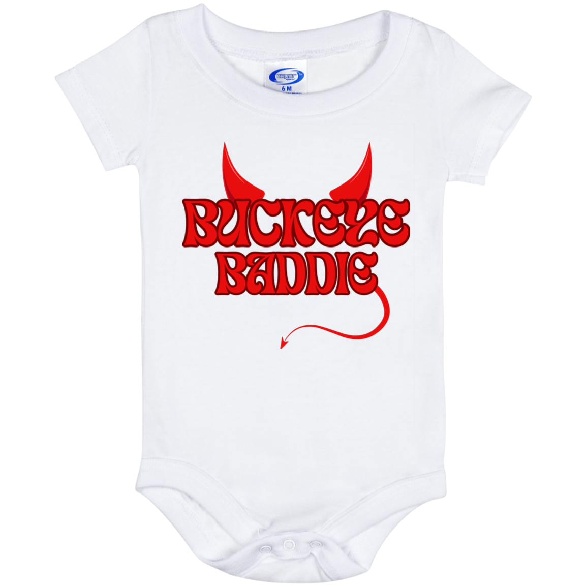 BADDIE Ohio State Baby Onesie 6 Month