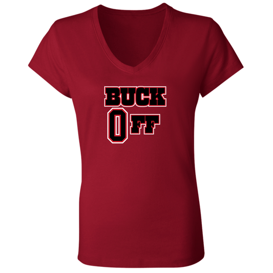 BUCKOFF Ohio State Ladies' Jersey V-Neck T-Shirt