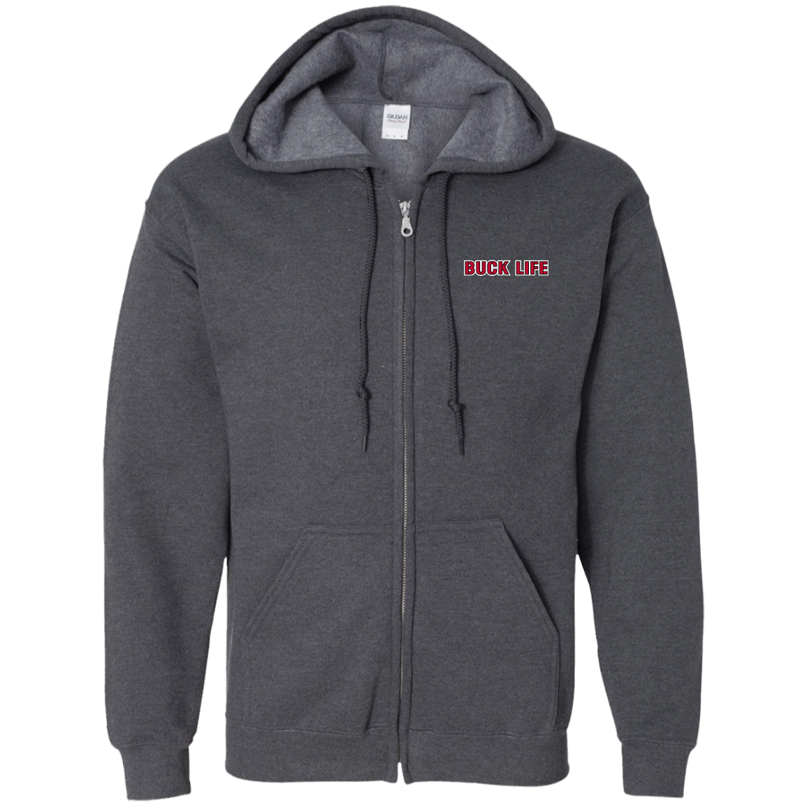 BUCKLIFE Ohio State Zip Up Hooded Sweatshirt