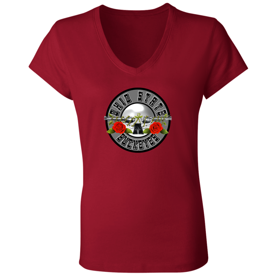 OBSESSION Ohio State Ladies' Jersey V-Neck T-Shirt