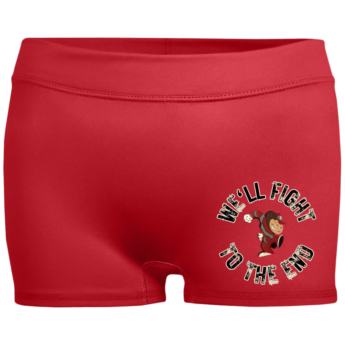 FIGHT Ohio State Ladies' Fitted Moisture-Wicking 2.5 inch Inseam Shorts