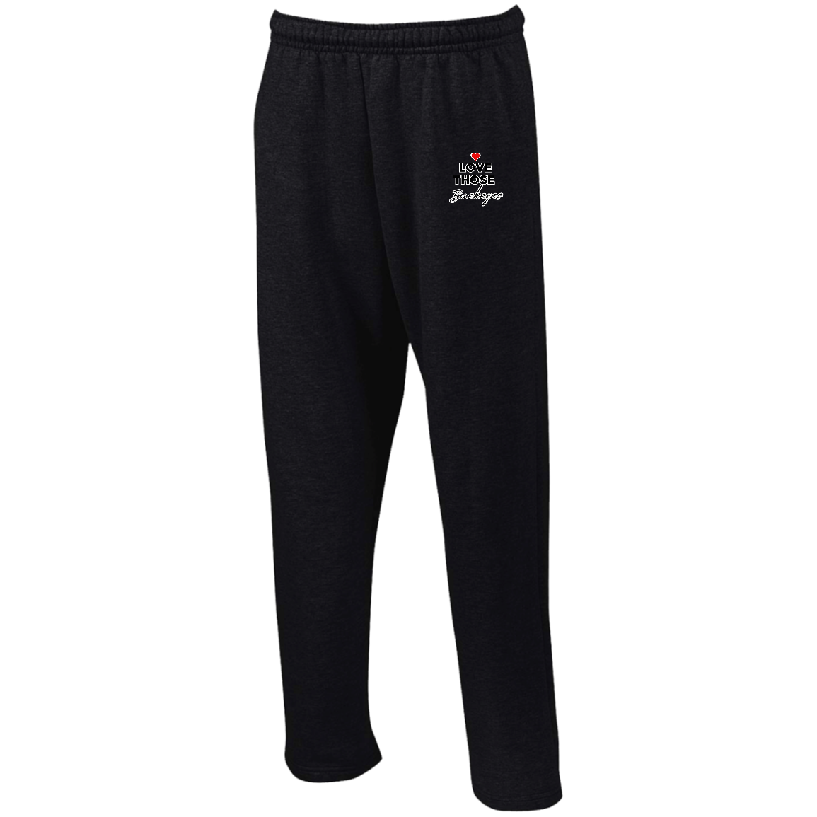 LOVEBUCKS Ohio State Open Bottom Sweatpants with Pockets