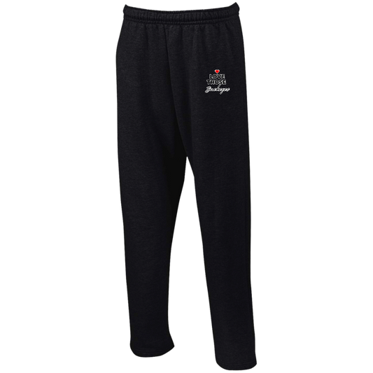 LOVEBUCKS Ohio State Open Bottom Sweatpants with Pockets