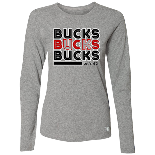 BUCKS Ohio State Ladies’ Essential Dri-Power Long Sleeve Tee