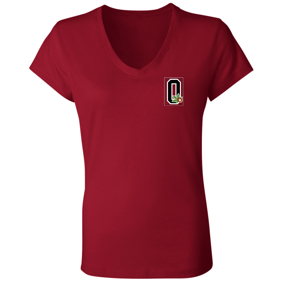 GIVEN'S Ohio State Ladies' Jersey V-Neck T-Shirt