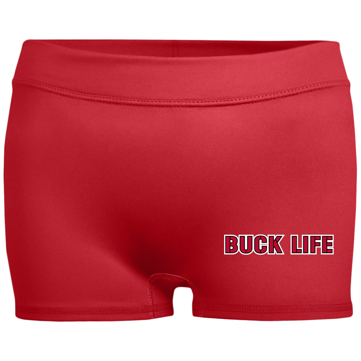 BUCKLIFE Ohio State Ladies' Fitted Moisture-Wicking 2.5 inch Inseam Shorts