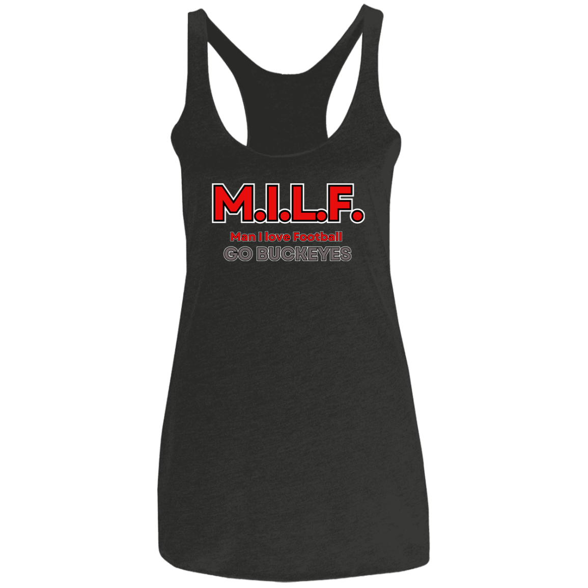 MILFS Ohio State Ladies' Triblend Racerback Tank