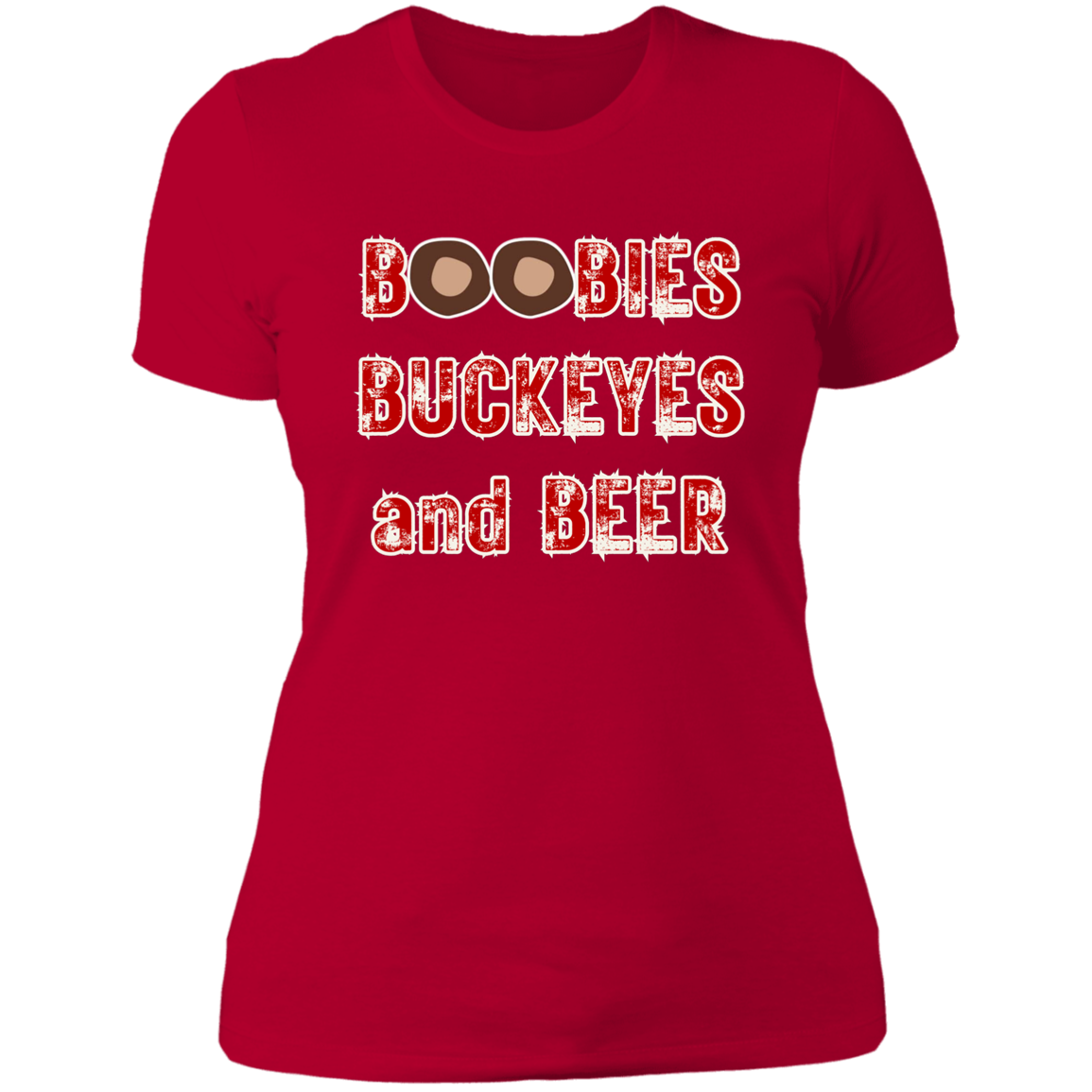 BOOBIES Ohio State Ladies' Boyfriend T-Shirt