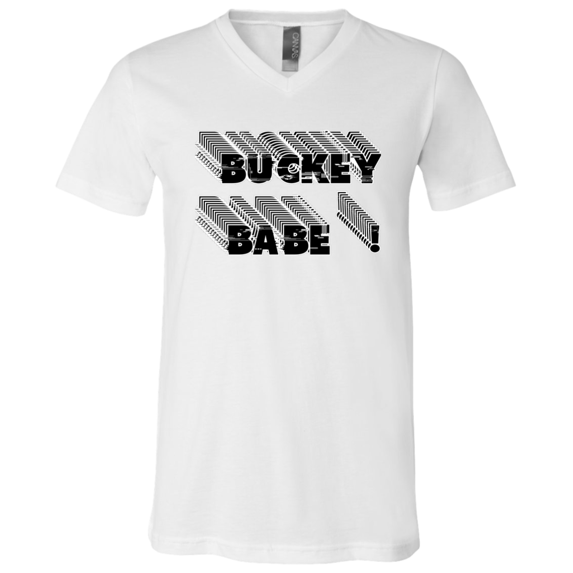 BUCKEYEBABE Ohio State Unisex Jersey SS V-Neck T-Shirt