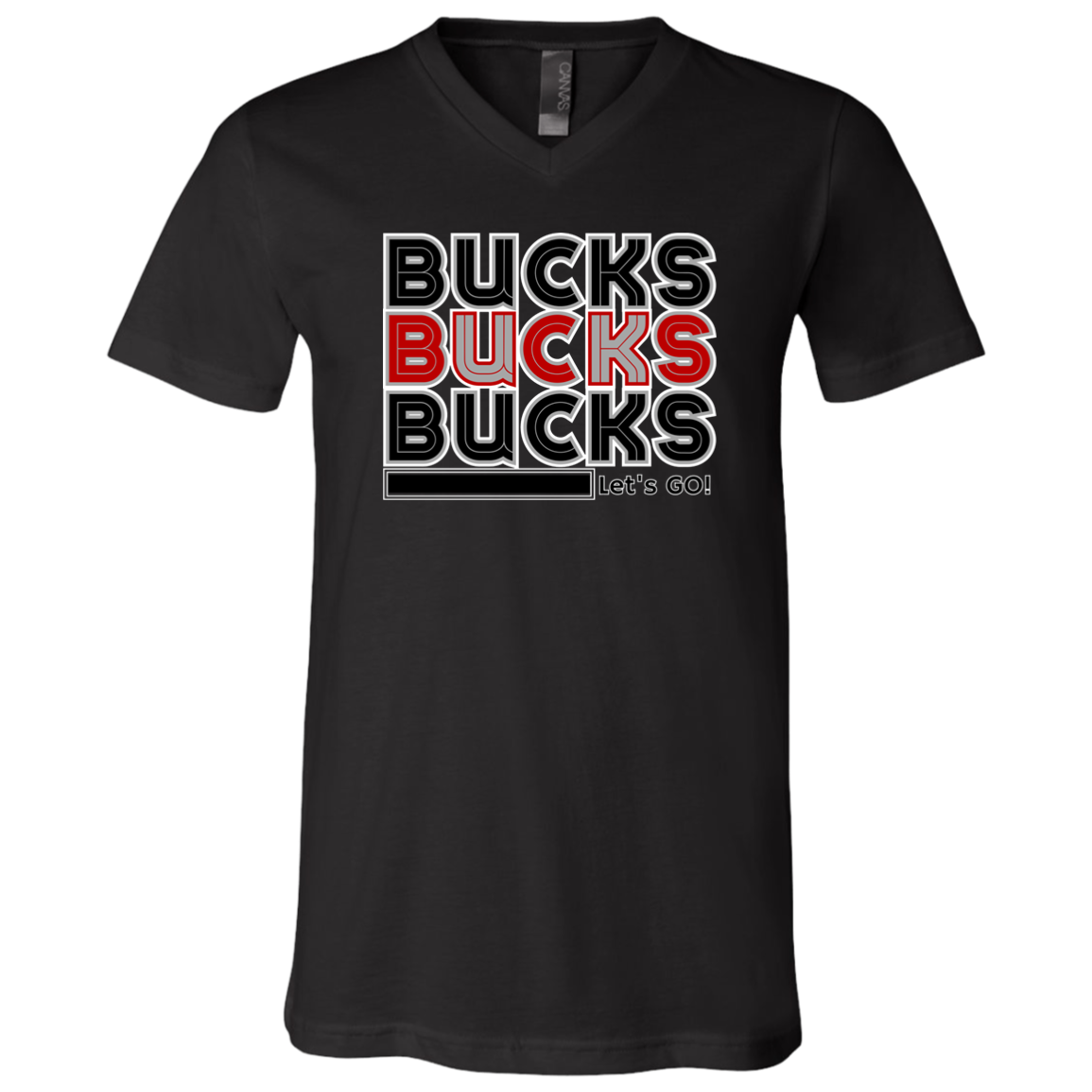 BUCKS Ohio State Unisex Jersey SS V-Neck T-Shirt