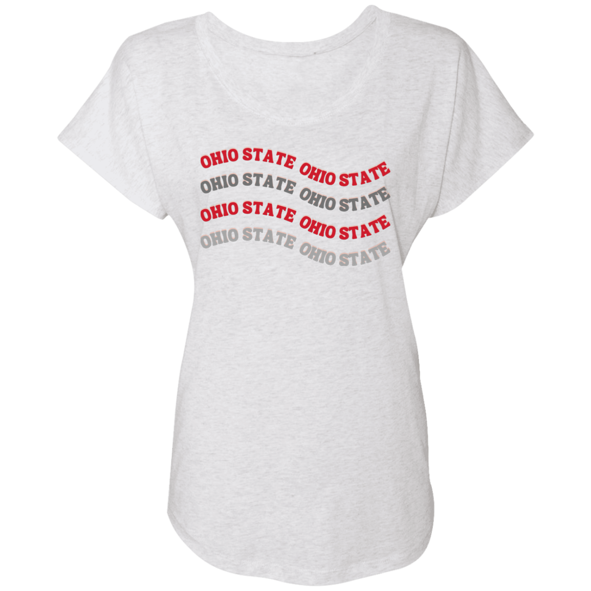 WAVE Ohio State Ladies' Triblend Dolman Sleeve