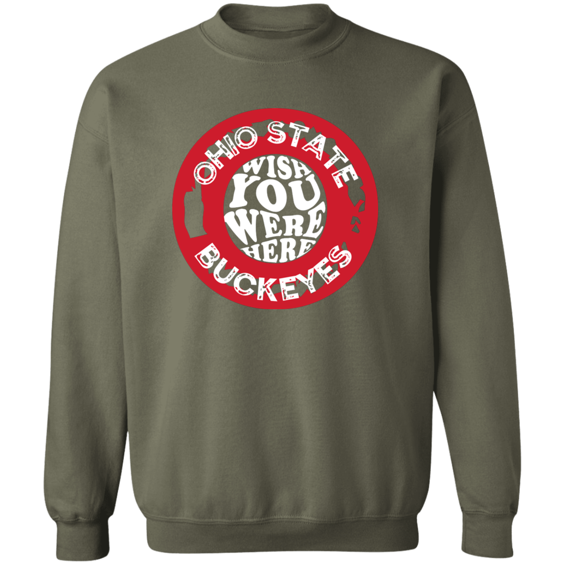 WISH Ohio State Crewneck Pullover Sweatshirt