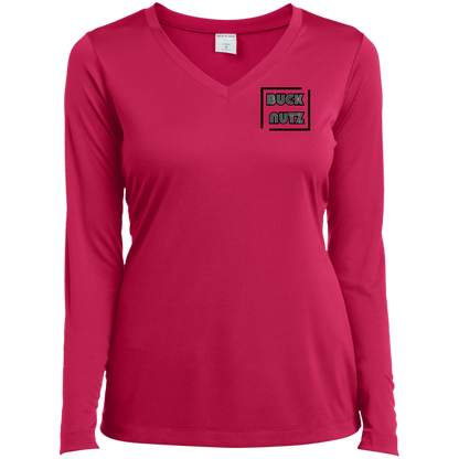 TANK NIGHT Ohio State Ladies’ Long Sleeve Performance V-Neck Tee