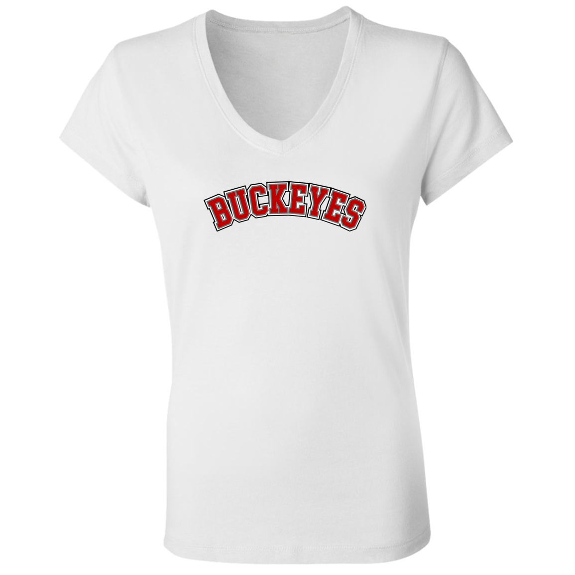 BUCKEYES Ohio State Ladies' Jersey V-Neck T-Shirt