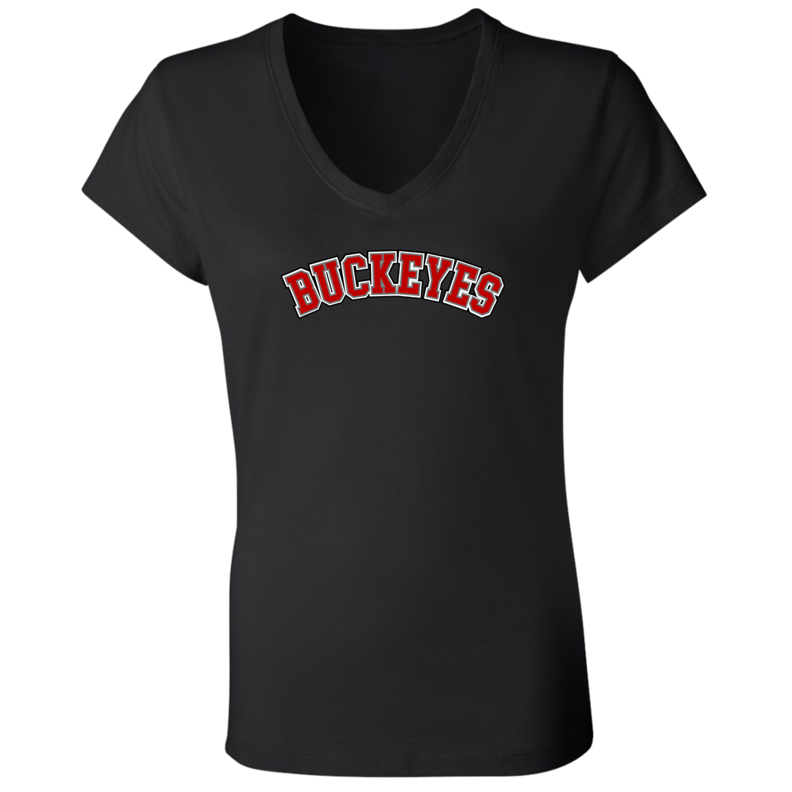 BUCKEYES Ohio State Ladies' Jersey V-Neck T-Shirt