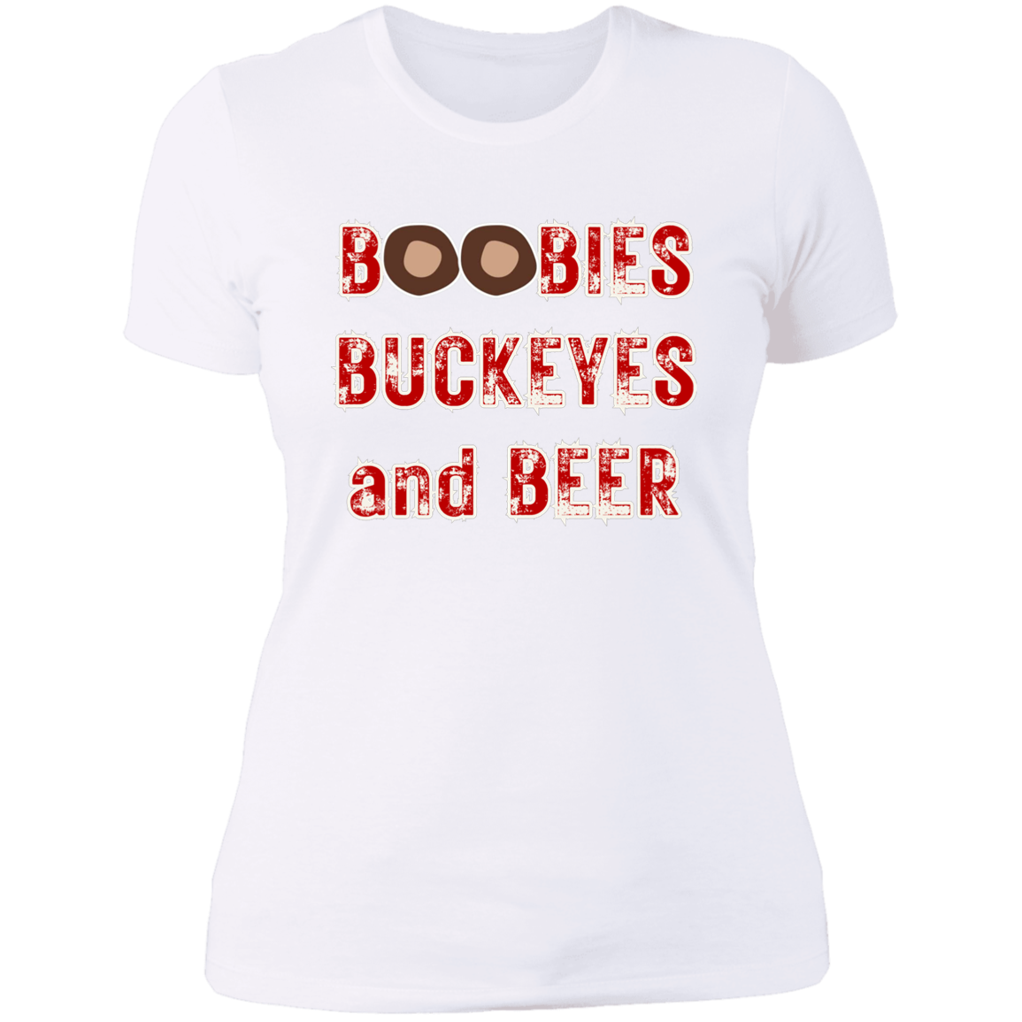 BOOBIES Ohio State Ladies' Boyfriend T-Shirt