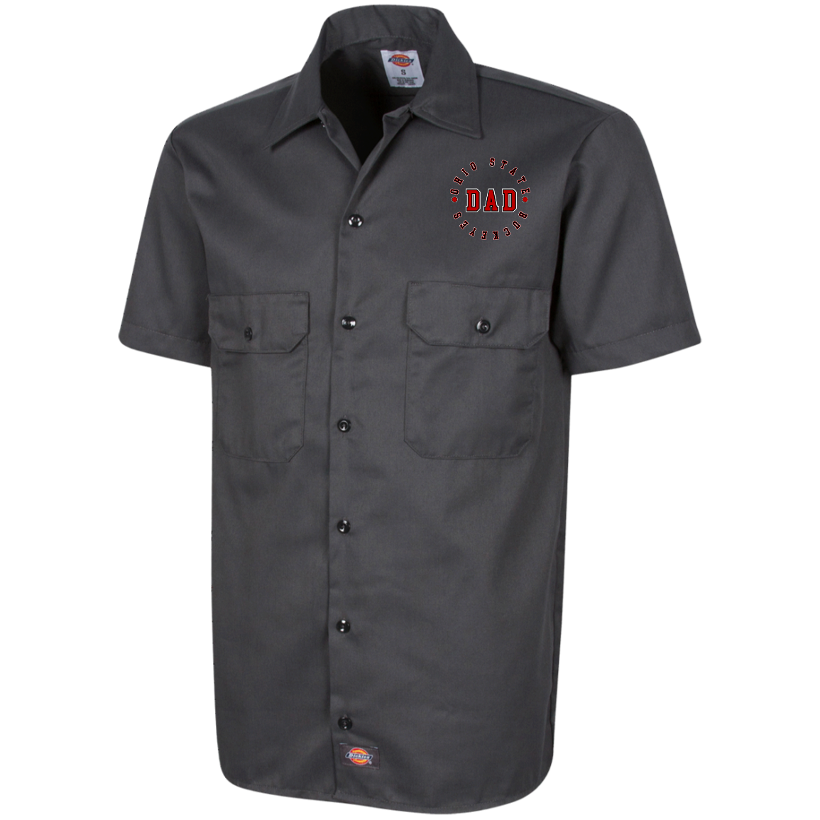 OSUDAD Ohio State Dickies Men's Short Sleeve Workshirt