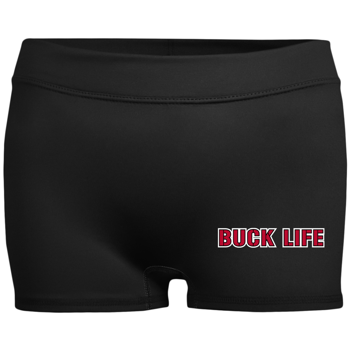 BUCKLIFE Ohio State Ladies' Fitted Moisture-Wicking 2.5 inch Inseam Shorts