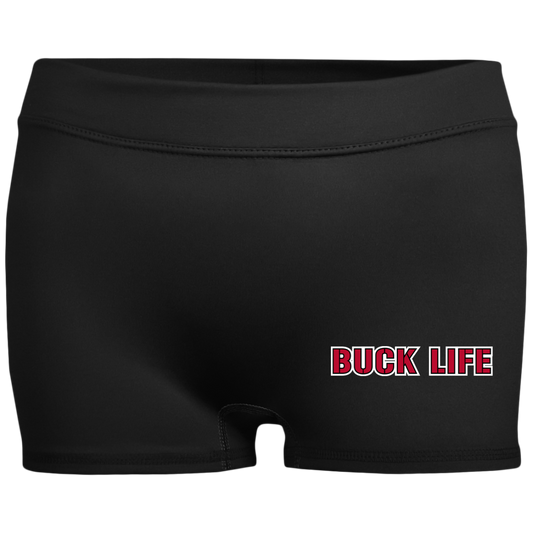 BUCKLIFE Ohio State Ladies' Fitted Moisture-Wicking 2.5 inch Inseam Shorts