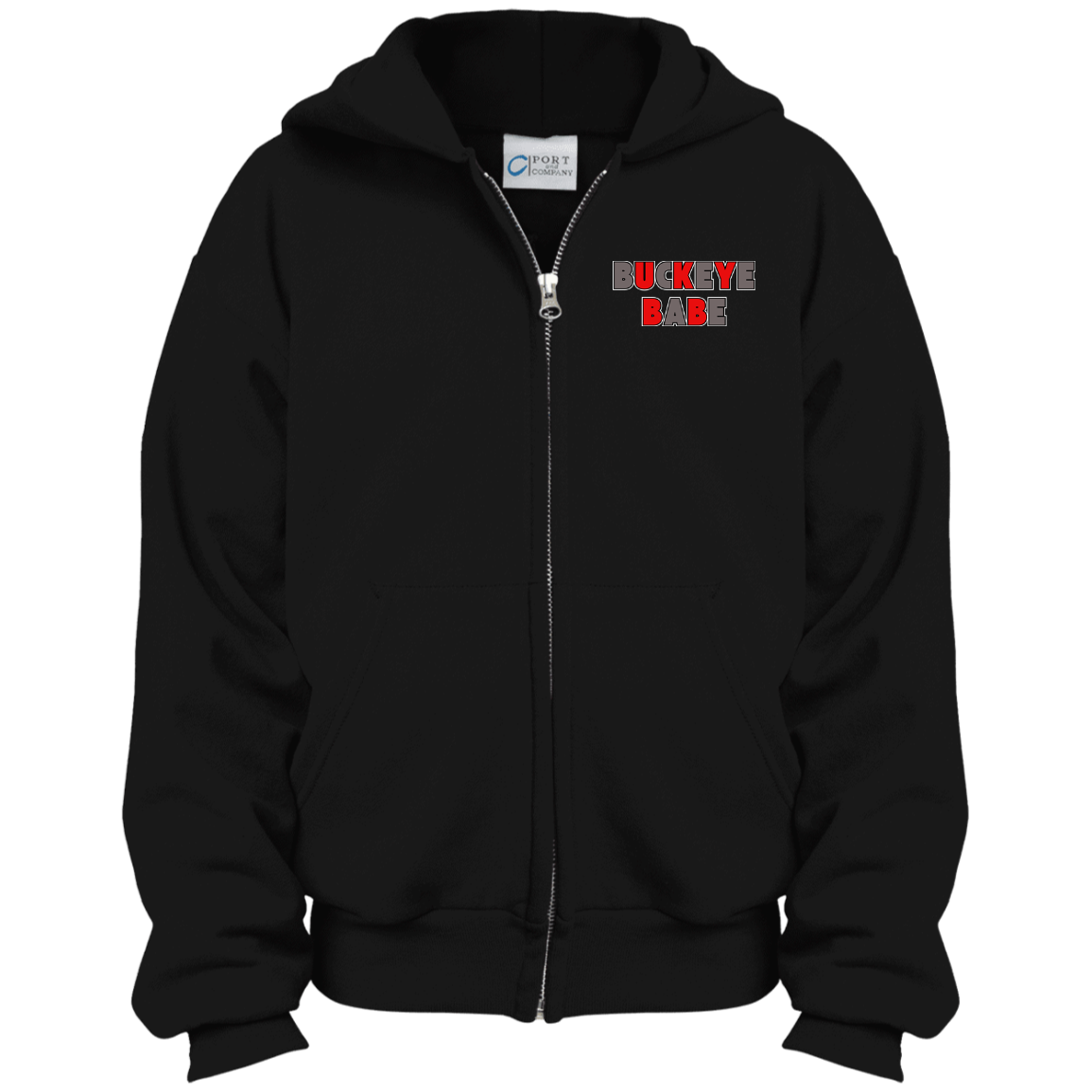 BUCKBABE Ohio State Youth Full Zip Hoodie