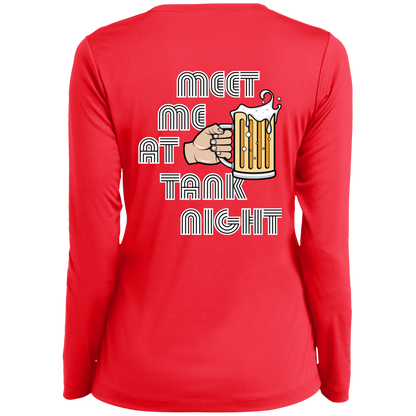 TANK NIGHT Ohio State Ladies’ Long Sleeve Performance V-Neck Tee