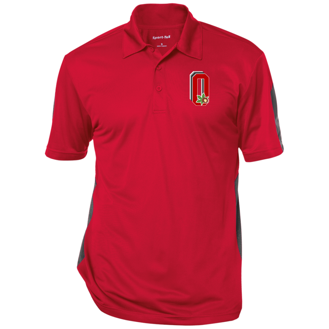 O BOLD Ohio State Performance Textured Three-Button Polo