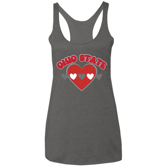 LOVE Ohio State Ladies' Triblend Racerback Tank