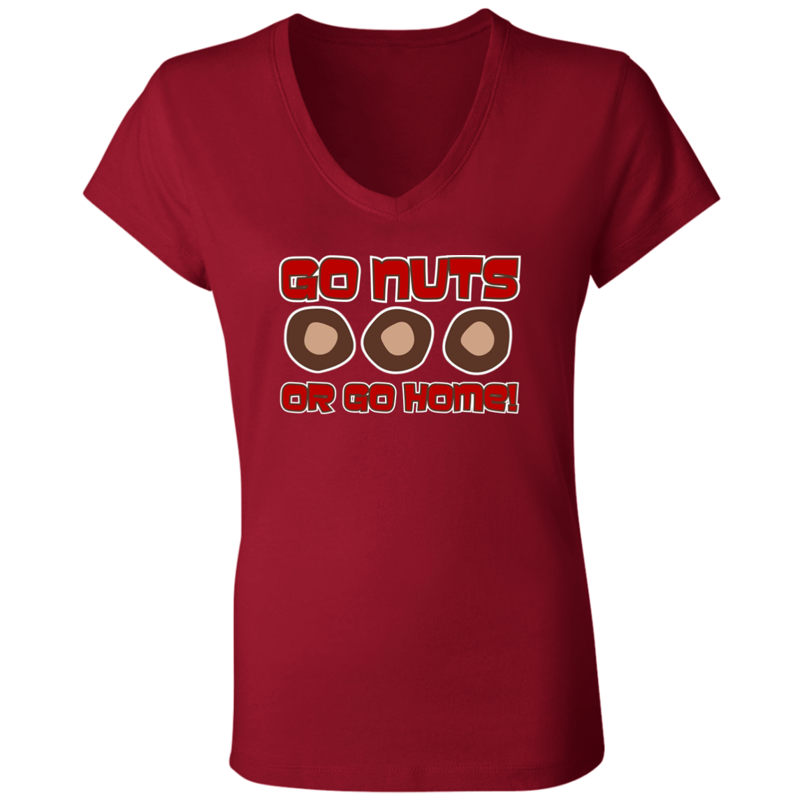 NUTS Ohio State Ladies' Jersey V-Neck T-Shirt