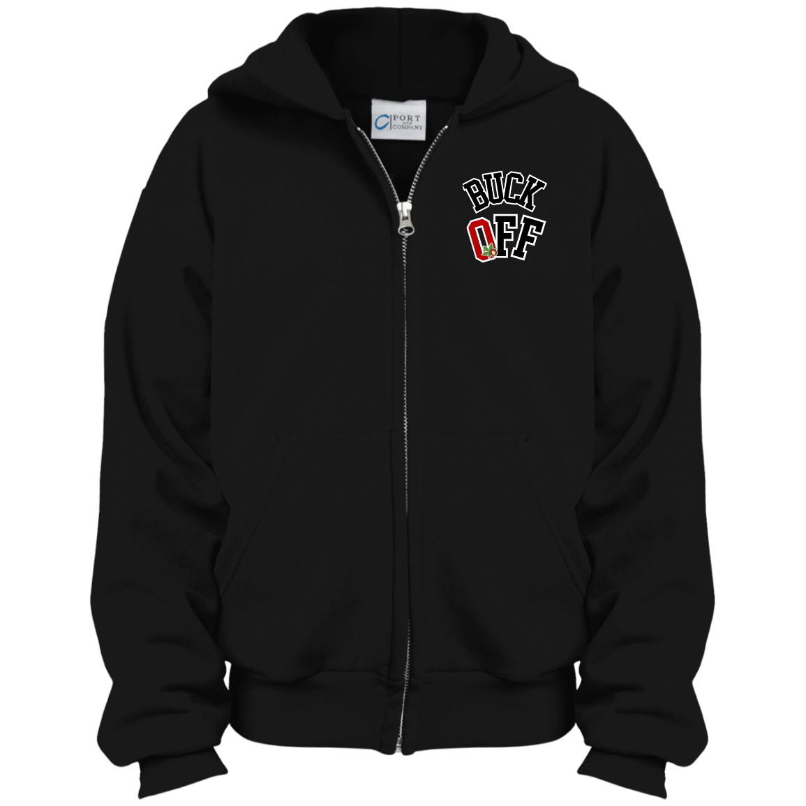 BUCKOFF Ohio State Youth Full Zip Hoodie