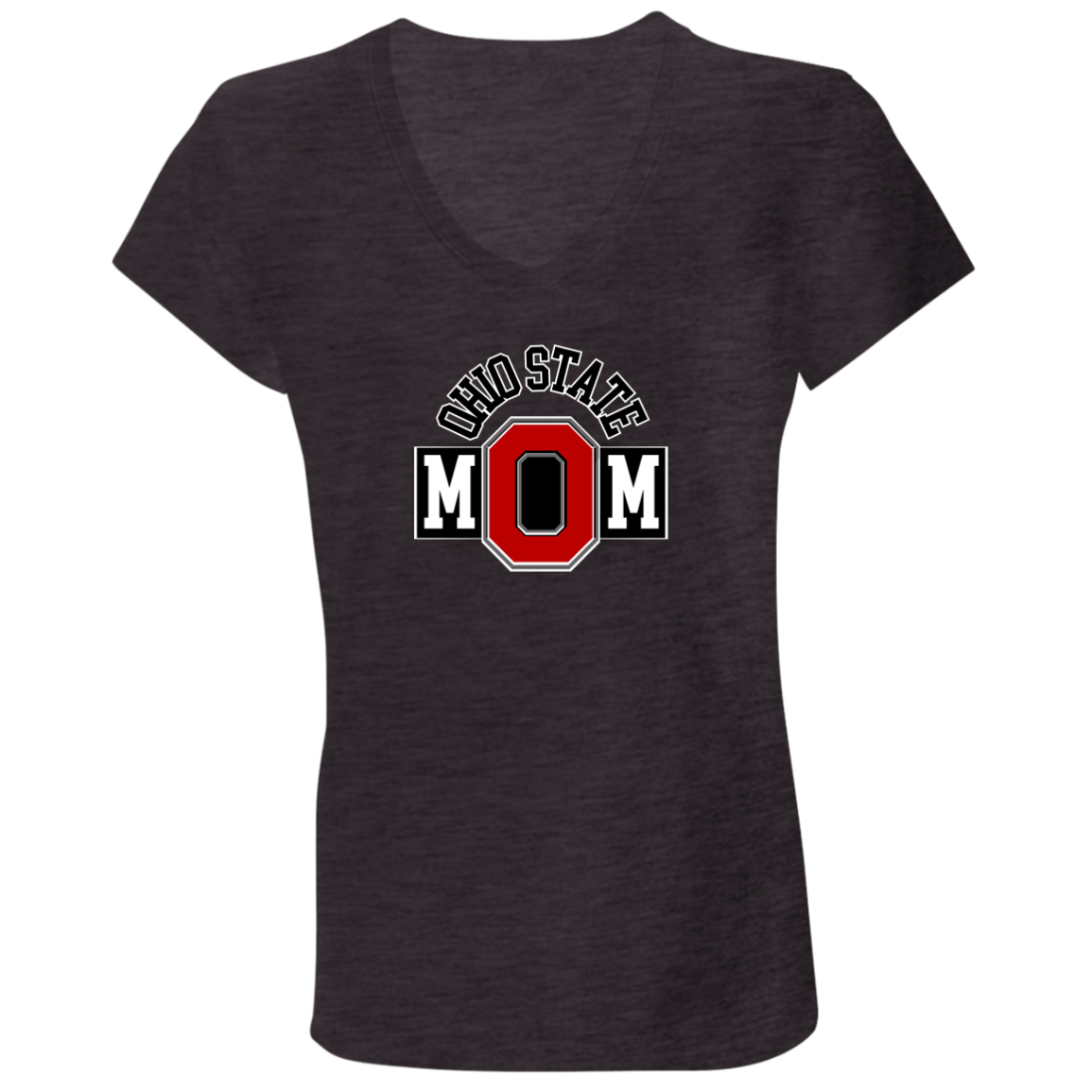 OSUMOM Ohio State Ladies' Jersey V-Neck T-Shirt