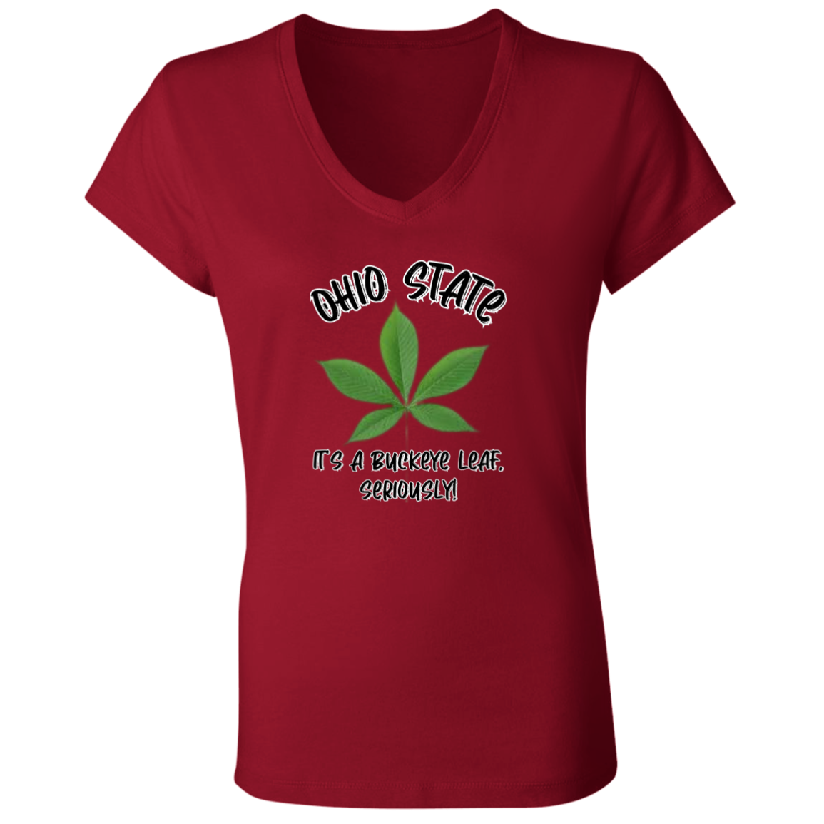 SERIOUSLY Ohio State Ladies' Jersey V-Neck T-Shirt