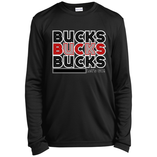 BUCKS Ohio State Youth Long Sleeve Performance Tee