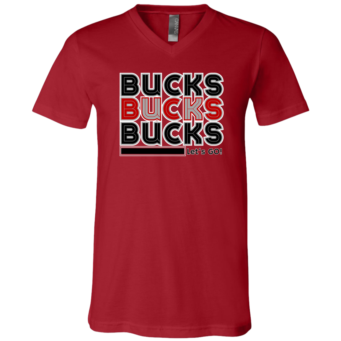 BUCKS Ohio State Unisex Jersey SS V-Neck T-Shirt