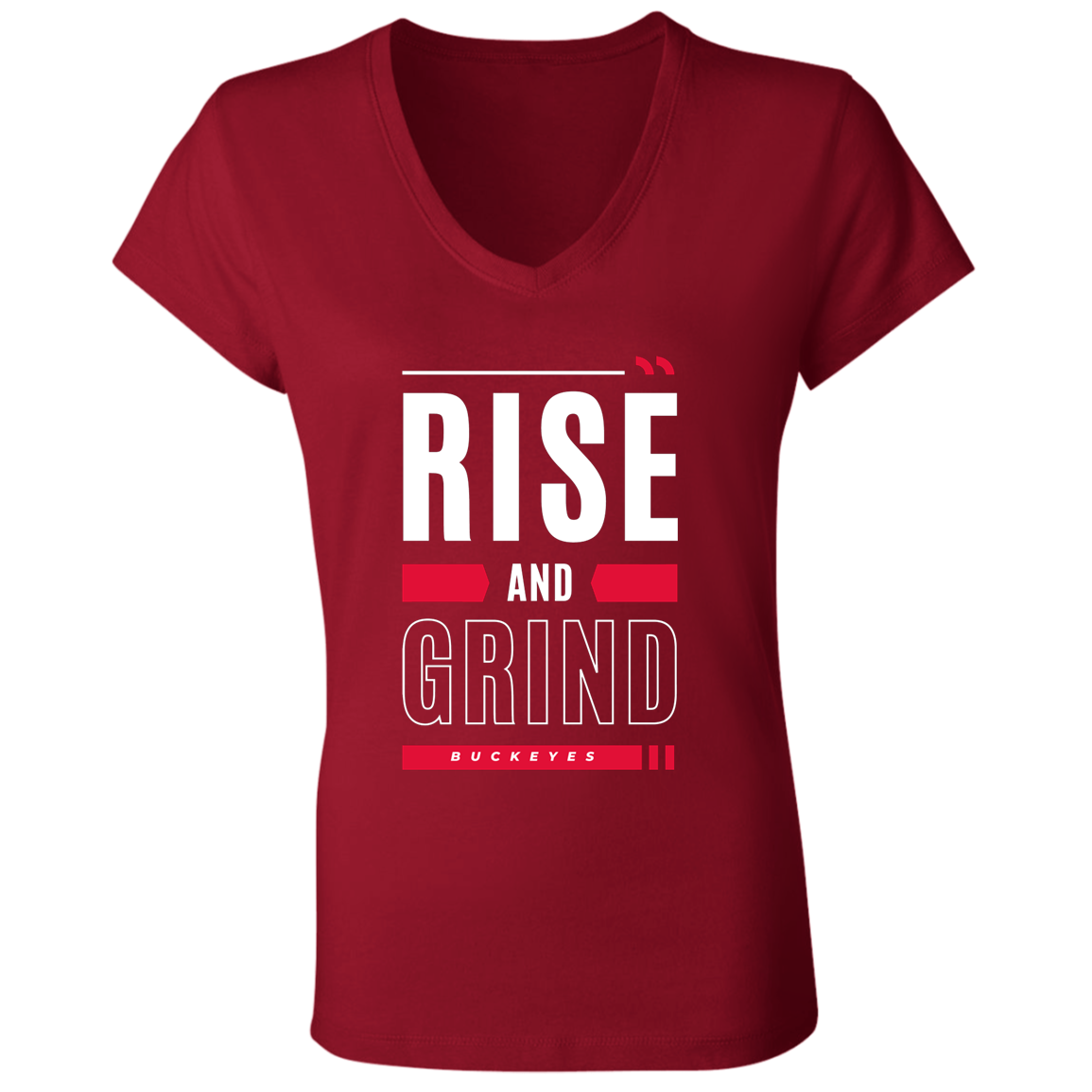 GRIND Ohio State Ladies' Jersey V-Neck T-Shirt