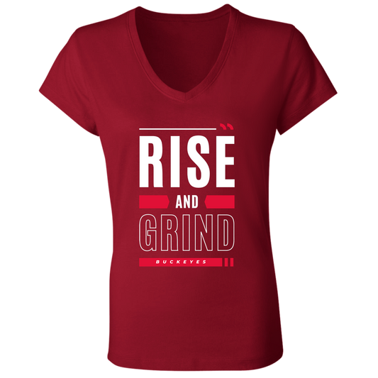 GRIND Ohio State Ladies' Jersey V-Neck T-Shirt