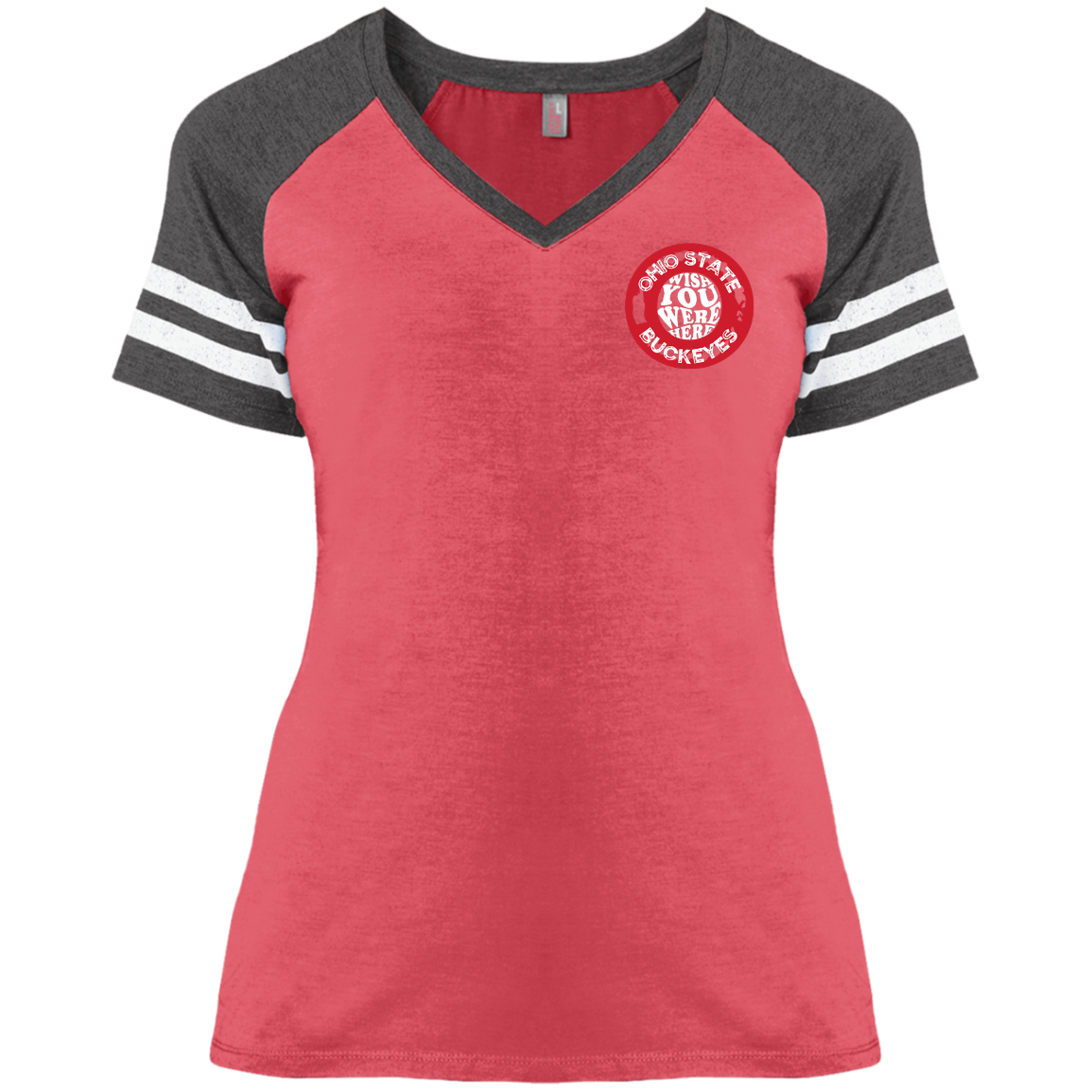 WISH Ohio State Ladies' Game V-Neck T-Shirt